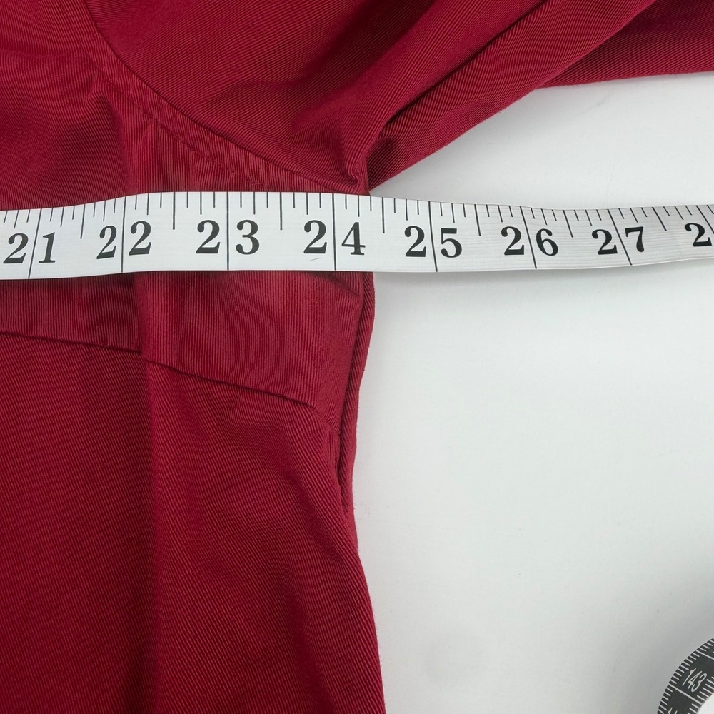 Liz & Me Womens 1X Red Button Up Shirt Embroidered Boho Cotton Long Sleeve Top - Picture 5 of 6